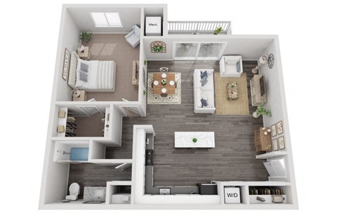a 2 bedroom192 sq ft floor plan